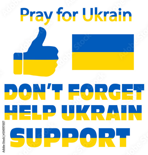 Vector Graphic-Pray for Ukraine