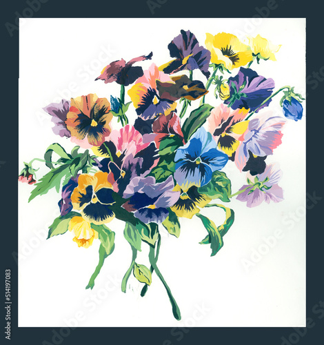 Flowers watercolor illustration.Manual composition.Big Set watercolor elements，Design for textile, wallpapers，Element for design,Greeting card
