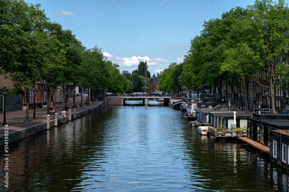 View From Dirk Van Nimwegenbrug Bridge At Amsterdam The Netherlands 28-6-2022