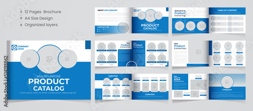 12 Page Multipurpose product catalog, company brochure with print ready