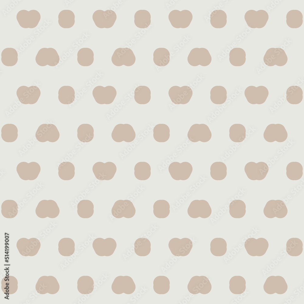 Coffee polka dots. Interior design and print for decoration. Seamless pattern for stylish design.