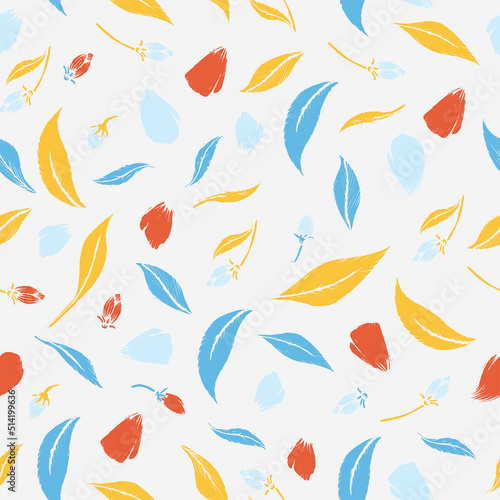 Pattern Colorful Leaves withoutline and color for print, design, decor, textile