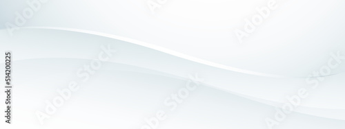 White abstract wave shape background banner