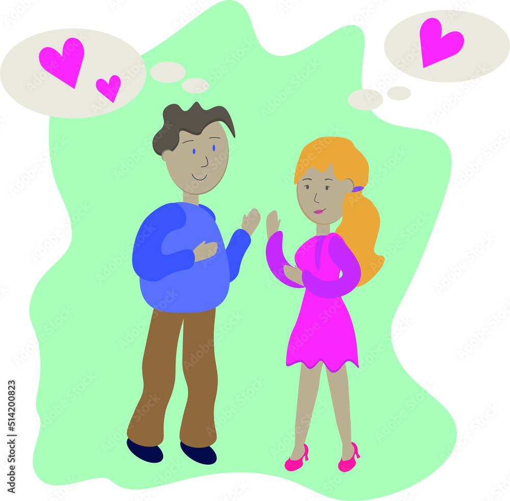 vector illustration couple of lovers man and woman vector illustration couple of lovers man and woman