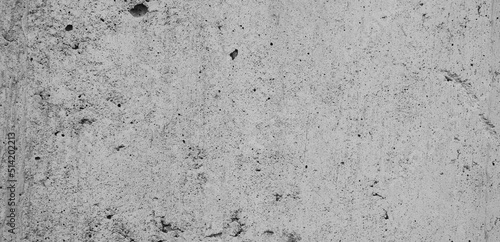 Abstract concrete wall on white base. Colorless background. Only black and white.