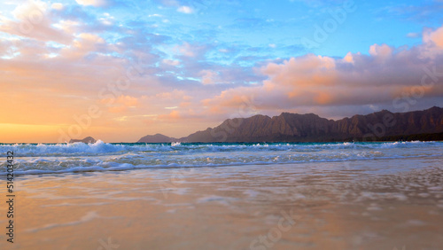 sunset over the sea