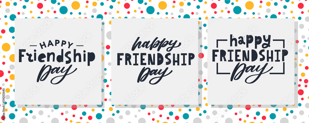 Friendship day vector illustration with text and elements for celebrating friendship day 2022 Friendship day vector illustration with text and elements for celebrating friendship day 2022