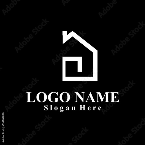 Home interior themed vector logo