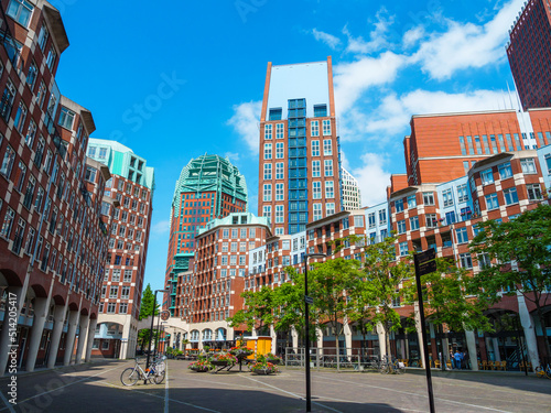 Downtown of Rotterdam in Holland