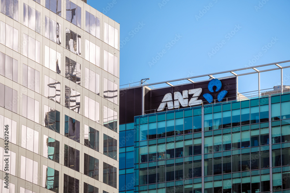 Adelaide, South Australia August 19, 2019ANZ bank building with its