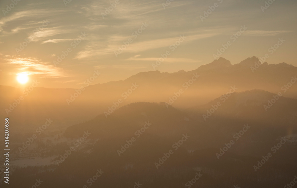 Mountains sillhouettes. 