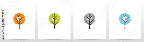 Tree With Leaf Forming Letter Logo Design G