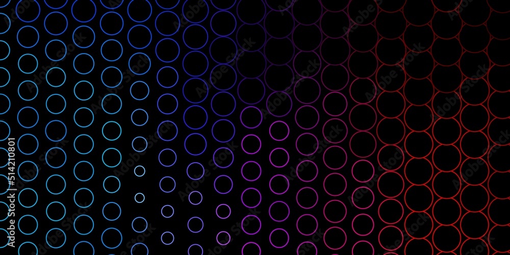 Dark Blue, Red vector pattern with spheres. Dark Blue, Red vector pattern with spheres.