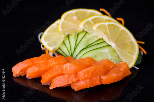 Sashimi, with salmon