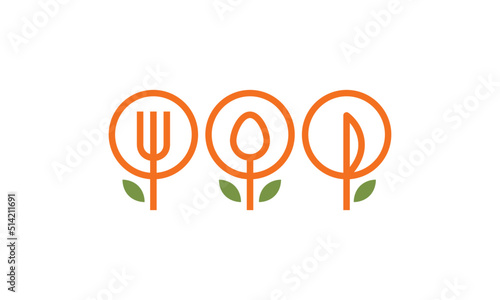 food service vector logo design photo