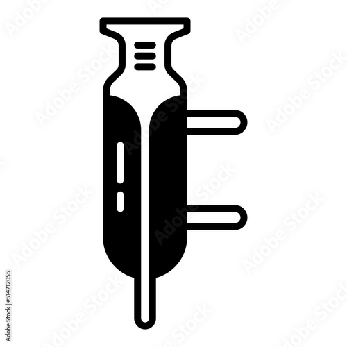 condenser tube icon on transparent background