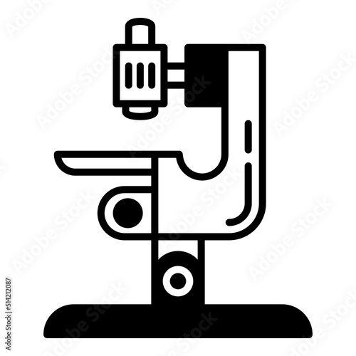microscope icon on transparent background