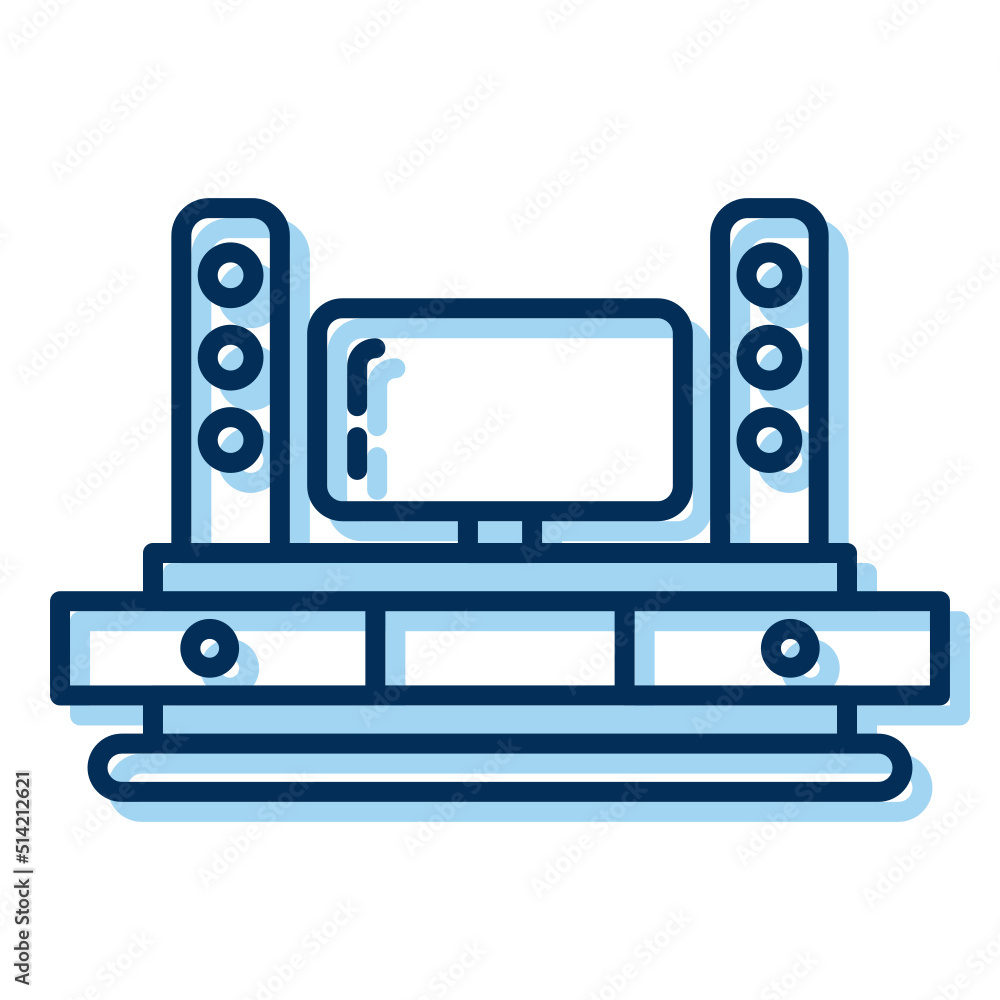 luxury tv table icon on transparent background luxury tv table icon on transparent background