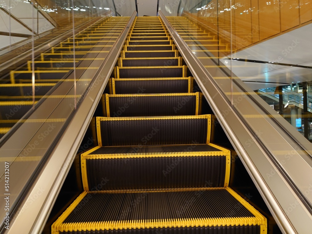escalator in the airport escalator in the airport