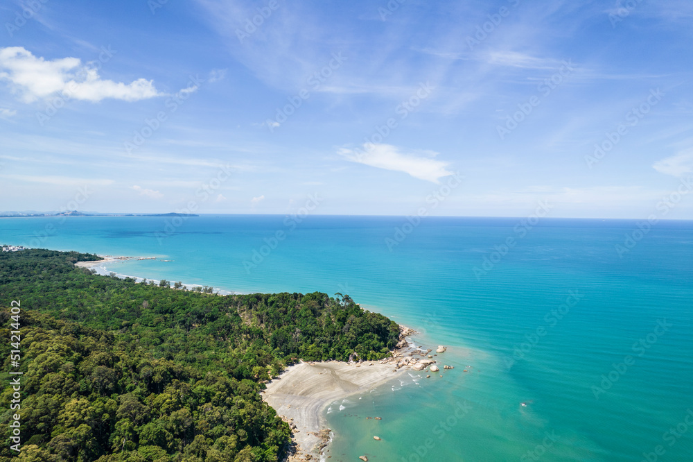 Aerial view of beach located in Kuantan Pahang Malaysia Aerial view of beach located in Kuantan Pahang Malaysia