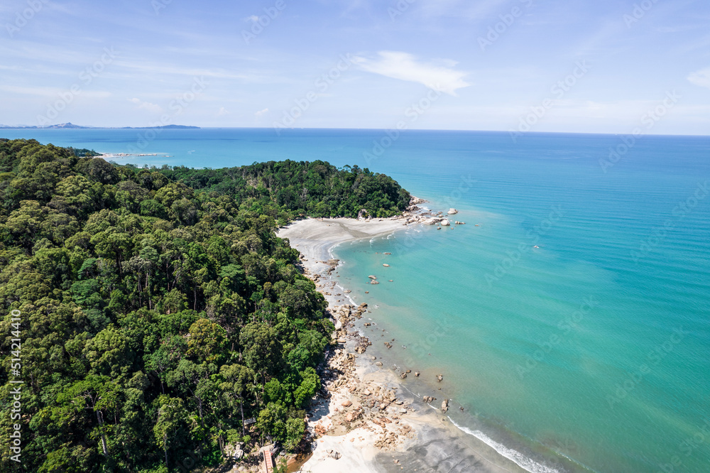 Aerial view of beach located in Kuantan Pahang Malaysia