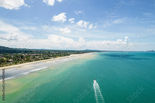 Aerial view of beach located in Kuantan Pahang Malaysia photo