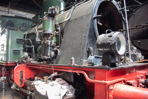 heavy old locomotive