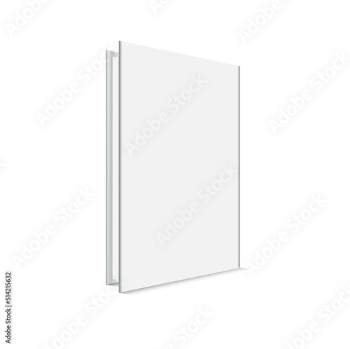 Blank Standing Book template on white Background. 3d Vertical Book Vector illustration. Suitable for your mockup design