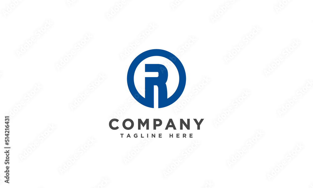 Letter R circle elegant logo design Letter R circle elegant logo design