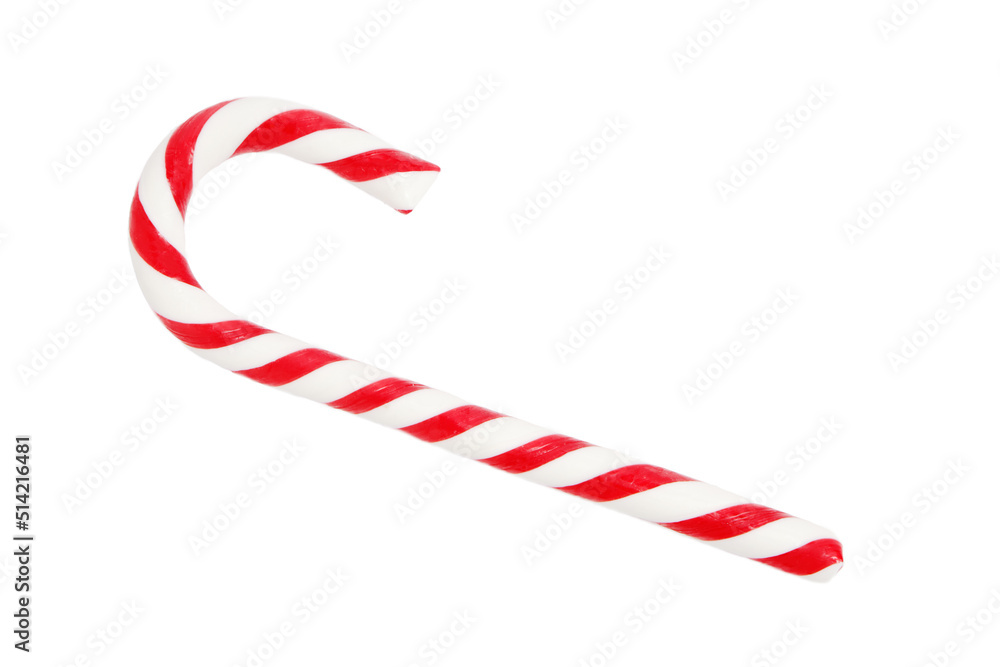 Fototapeta premium Candy caramel in form of a reed in a red and white stripe.