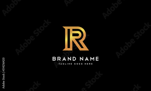 R Letter luxurious logo design vector - R Monogram initial design