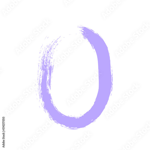 digit number brush stroke