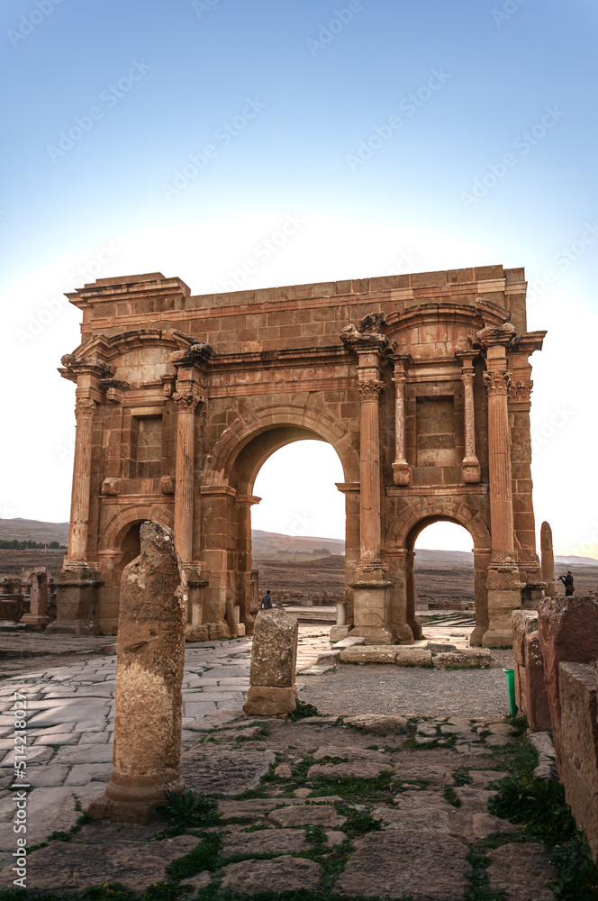 Timgad, the capital of Roman antiquities in Algeria