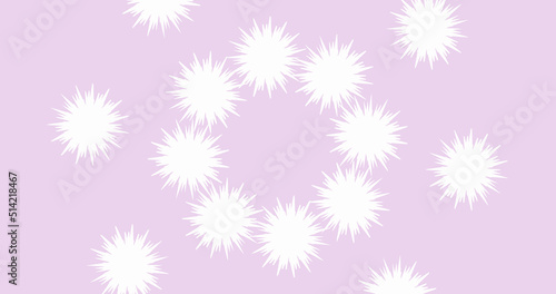 Render with sharp figures on a delicate pink background