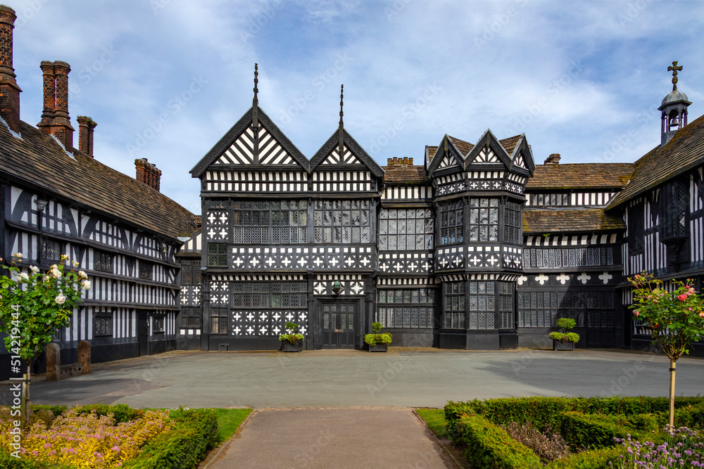 The 14th century Tudor buildings of Bramhall Hall in Bramhall, south Manchester, England. The 14th century Tudor buildings of Bramhall Hall in Bramhall, south Manchester, England.