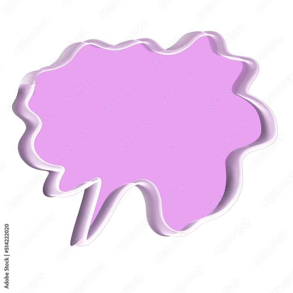 pink speech bubble