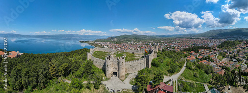 Drone view at the town of Ohrid in Macedonia