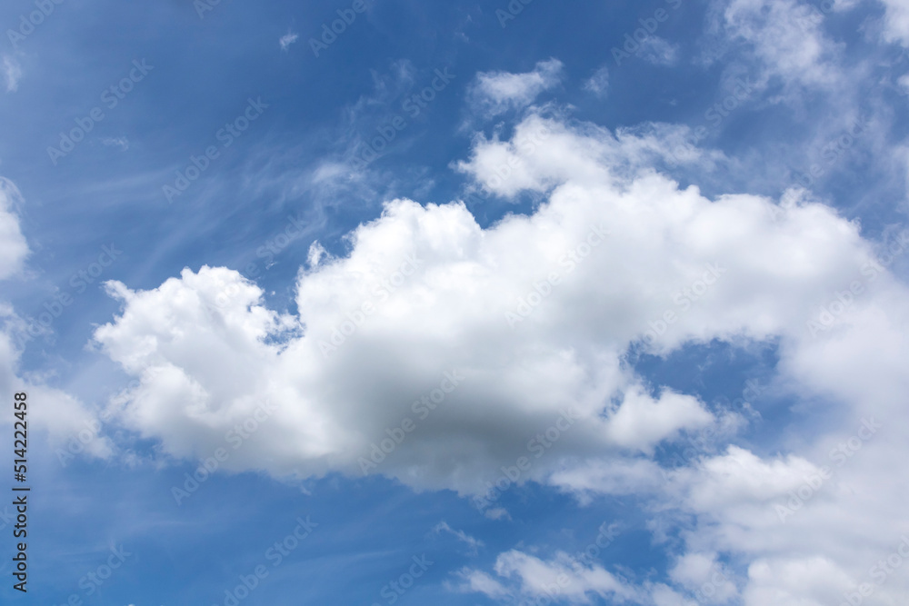 White clouds on a blue background White clouds on a blue background