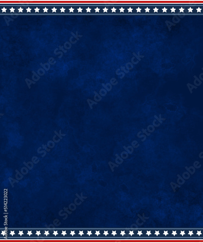Blue abstract background with red stripes and stars.