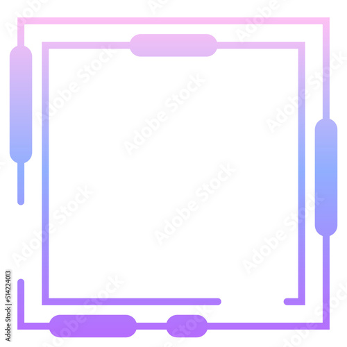 gradient abstract square frame