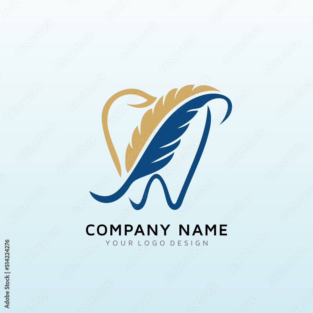 Light handed dentistry with passion logo design