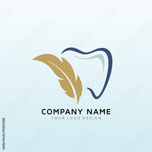 Light handed dentistry with passion logo design