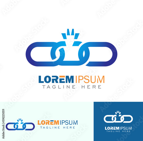 vector illustration set of Unchained Logo Icon Sign