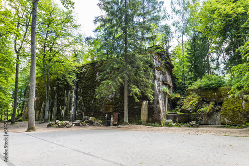 Adolf Hitler's bunker in Wolf's Lair. Former war headquarters of Adolf Hitler in Poland photo