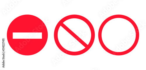 Free Download Set of forbidden signs red line traffic signs. Icon vector illustration. Editable stroke. - GFXLoad