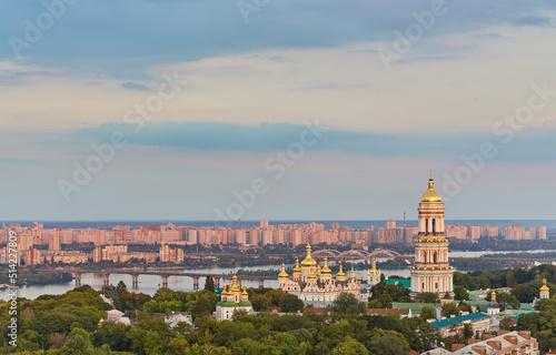 view of Pechersk Lavra in Kyiv. UNESCO world heritage in Ukraine