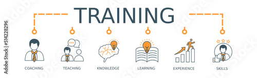 Training banner web icon vector
