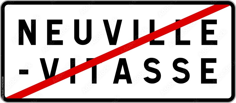 Panneau sortie ville agglomération Neuville-Vitasse / Town exit sign Neuville-Vitasse Panneau sortie ville agglomération Neuville-Vitasse / Town exit sign Neuville-Vitasse