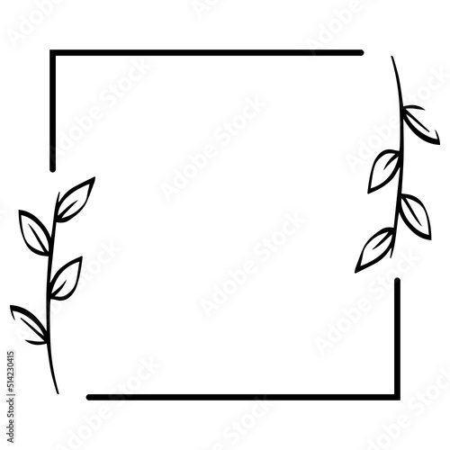 leaves square frame
