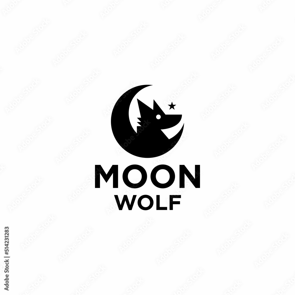 Moon wolf logo Moon wolf logo
